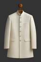 White Boski jamawar fabrics prince coat for men